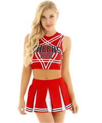 Cheerleader - Deluxe Sexy Lingerie Set With Pompon Erotic Costume For Woman SL10