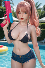 164cm (5.38ft) Big Boobs Pretty Bikini Girl Love Doll Silicone Head & Body D5060403 Yazmin FB6M Movable Jaw