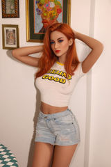 145cm (4.76ft) Small Bust Redhead American Love Doll D5080702 Anica