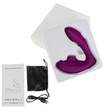 Clit Sucker G Spot Vibrator Double Use Sex Toy - deep purple with box