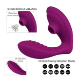 Clit Sucker G Spot Vibrator Double Use Sex Toy