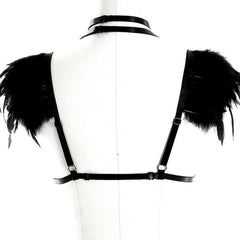 Handmade Classical Lace Bra with Feather Epaulettes Shoulder Wings Vintage Sheer Aristocrat Lady Dress - Best Love Sex Doll