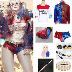 Harley Quinn Suicide Squad - Cosplay Full Set Accessories With Baseball Bat - Best Love Sex Doll