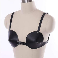 Middle Ages - Gothic Fetish PU Leather Bondage Chest Bra BDSM Harness