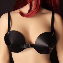 Middle Ages - Gothic Fetish PU Leather Bondage Chest Bra BDSM Harness