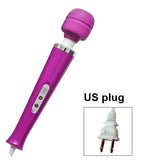 New Type USB Charging Triple Strong AV Massager Magic Wand Women Masturbator - US plug Purple