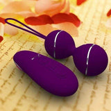 Remote Control Kegel Ball Geisha Ball Vaginal Tight Exercise Dual Vibrator - Purple
