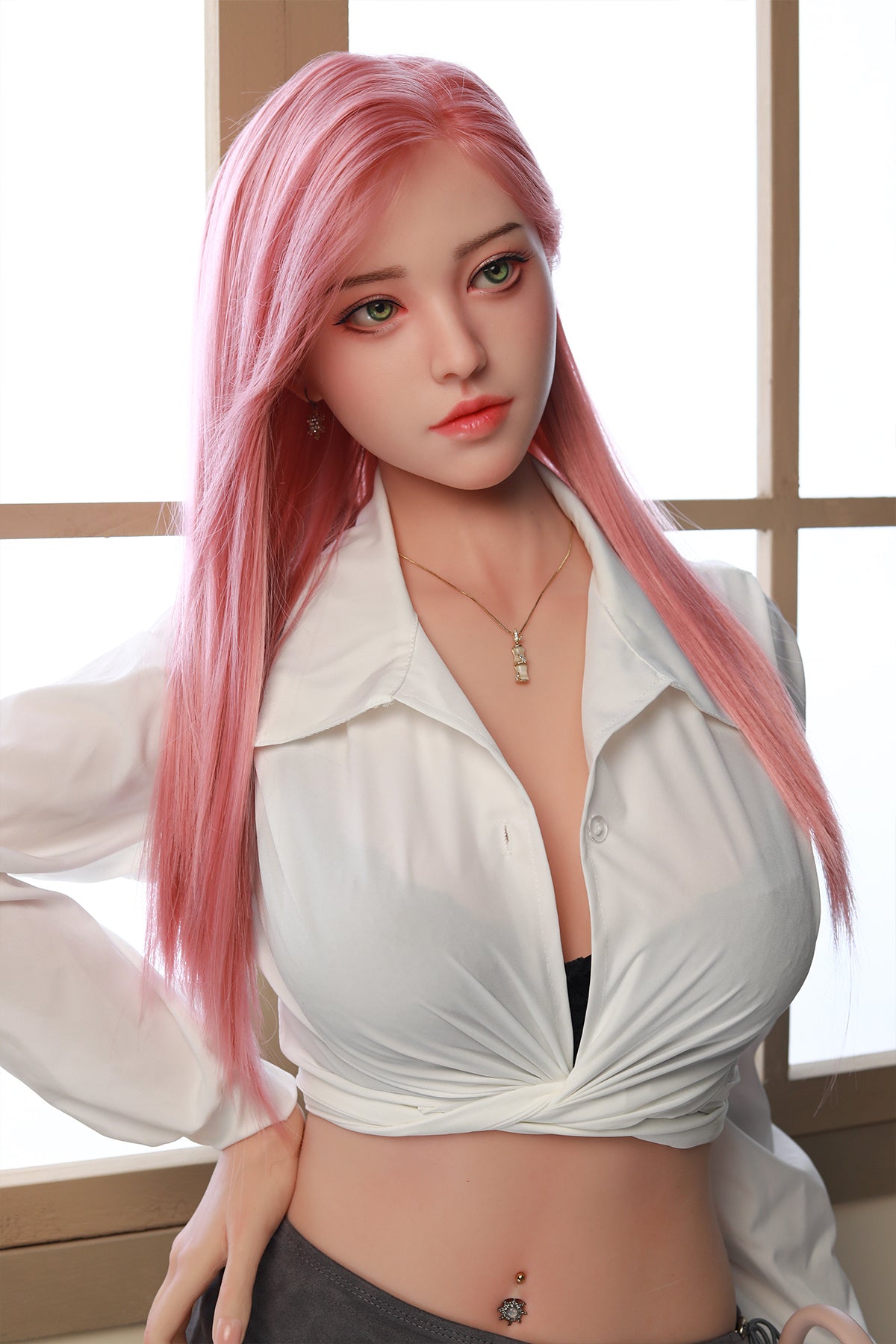 168cm (5.51ft) Medium Bust Japanese Cute Lady Silicone Head & Body Sex Doll CFB250403 Azusa