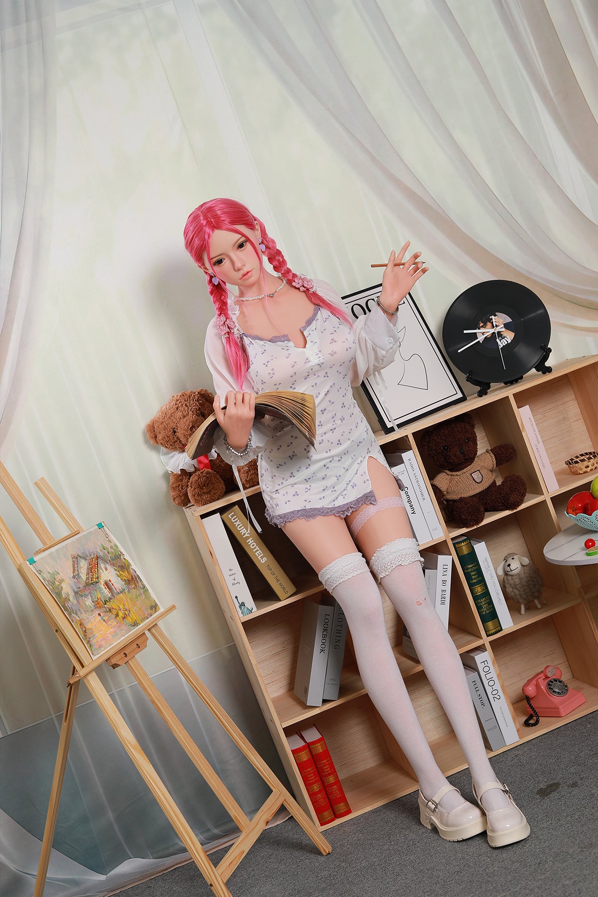 168cm (5.51ft) Medium Chest Romantic Young Girl Silicone Head & Body Love Doll CFBM250412 Akako Movable Jaw