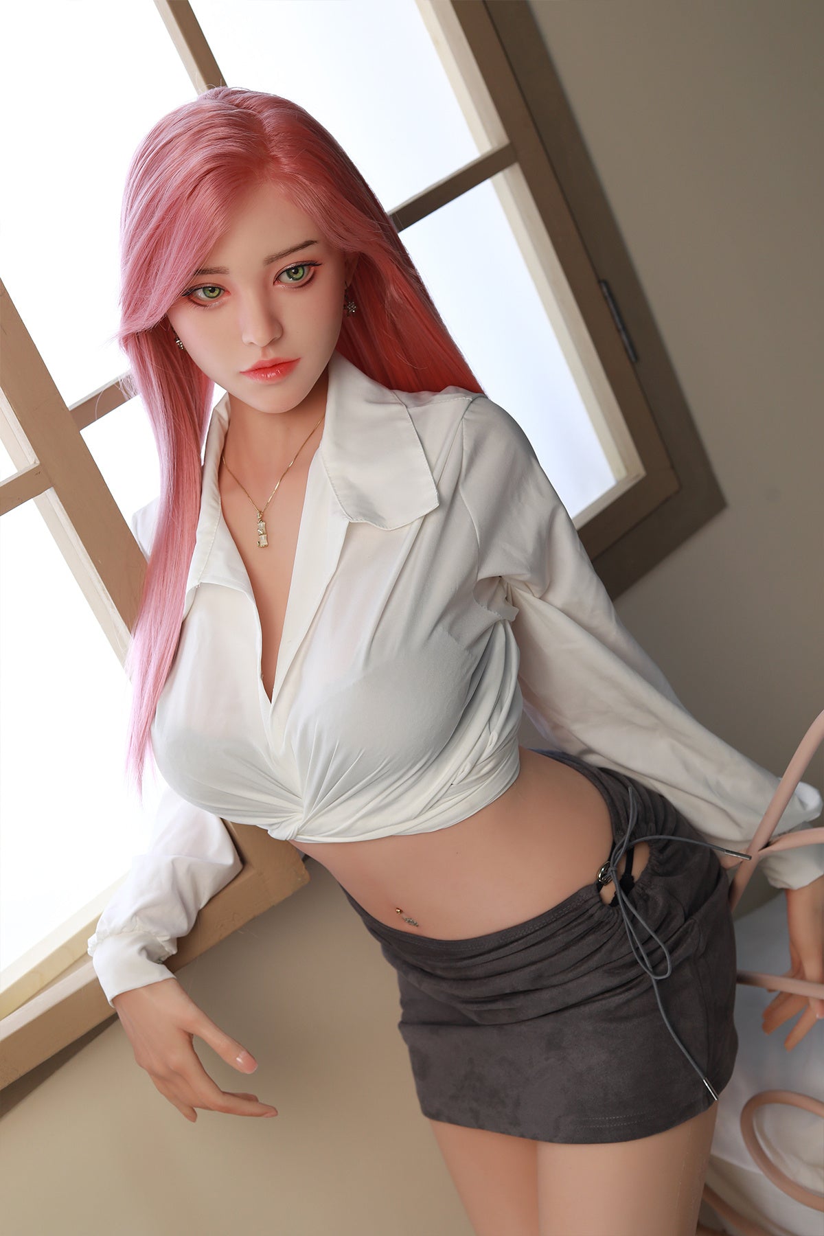 168cm (5.51ft) Medium Bust Japanese Cute Lady Silicone Head & Body Sex Doll CFB250403 Azusa