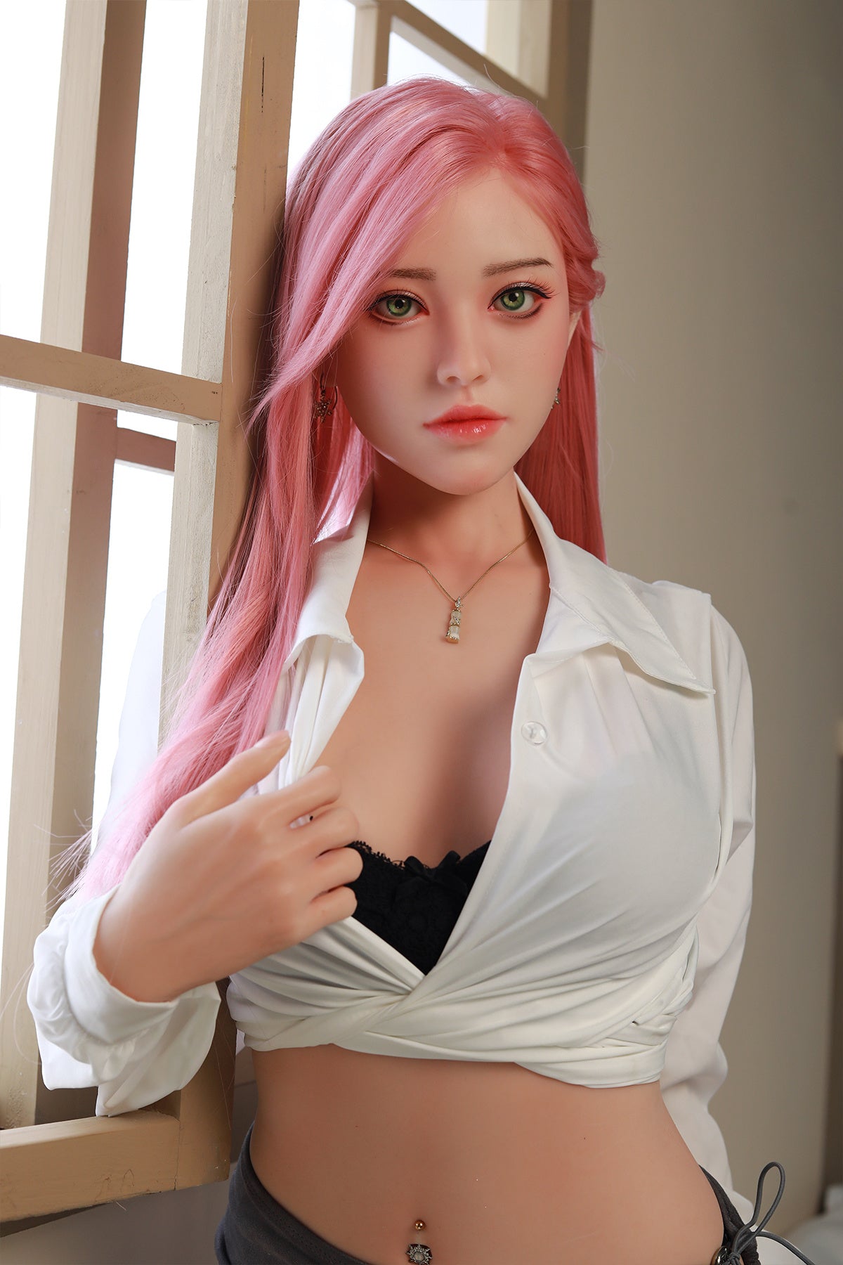 168cm (5.51ft) Medium Bust Japanese Cute Lady Silicone Head & Body Sex Doll CFB250403 Azusa