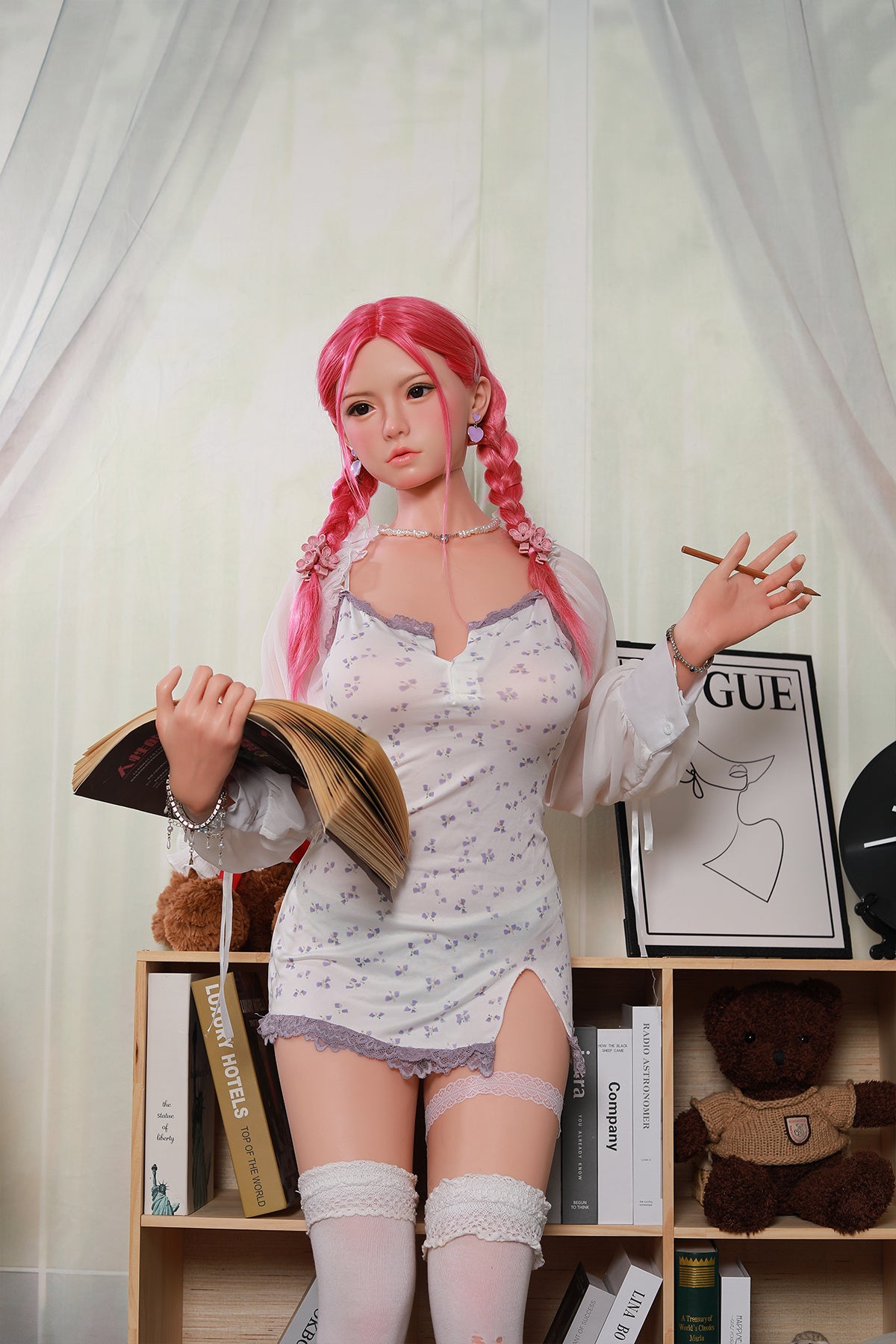 168cm (5.51ft) Medium Chest Romantic Young Girl Silicone Head & Body Love Doll CFBM250412 Akako Movable Jaw