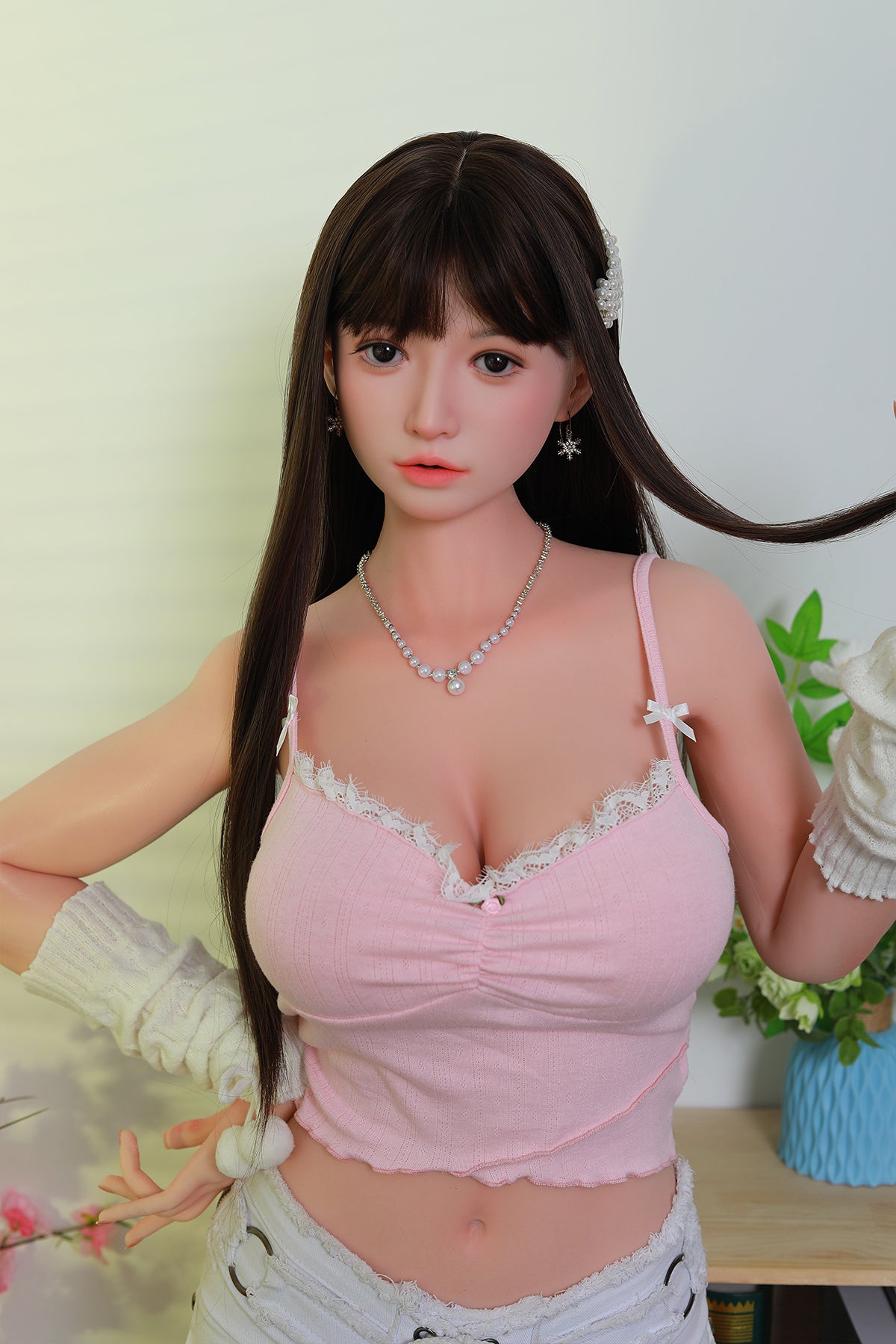 168cm (5.51ft) Big Bust Silicone Head & Body Lovely Asian Sex Doll CFBM250413 Yukie Movable Jaw