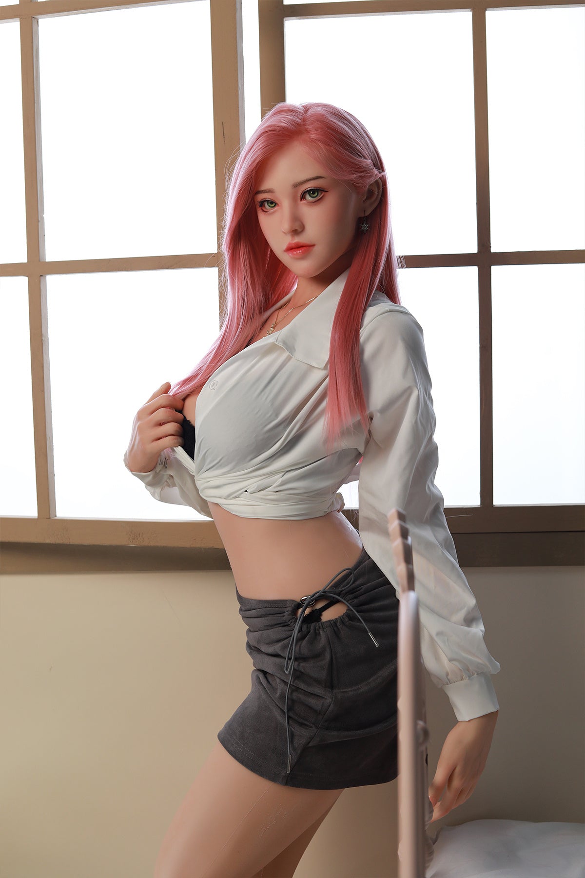 168cm (5.51ft) Medium Bust Japanese Cute Lady Silicone Head & Body Sex Doll CFB250403 Azusa