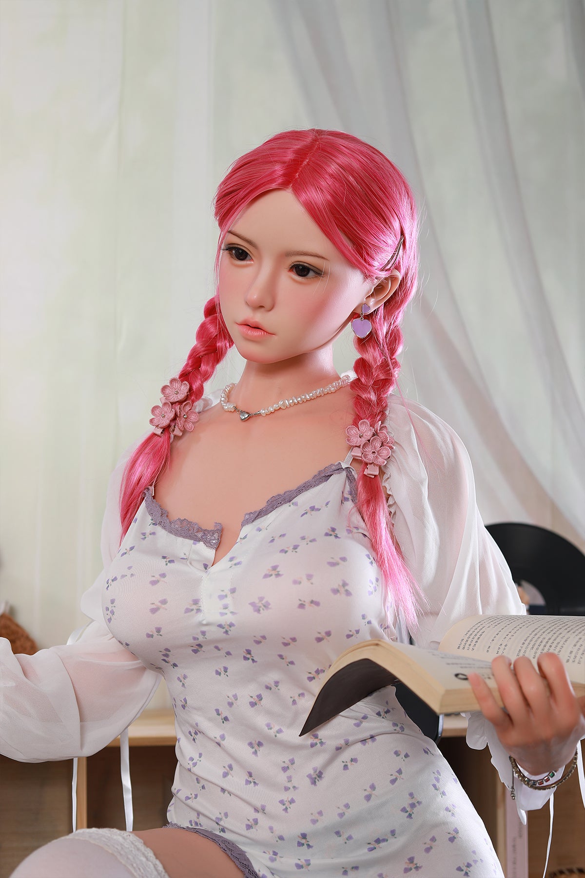 168cm (5.51ft) Medium Chest Romantic Young Girl Silicone Head & Body Love Doll CFBM250412 Akako Movable Jaw