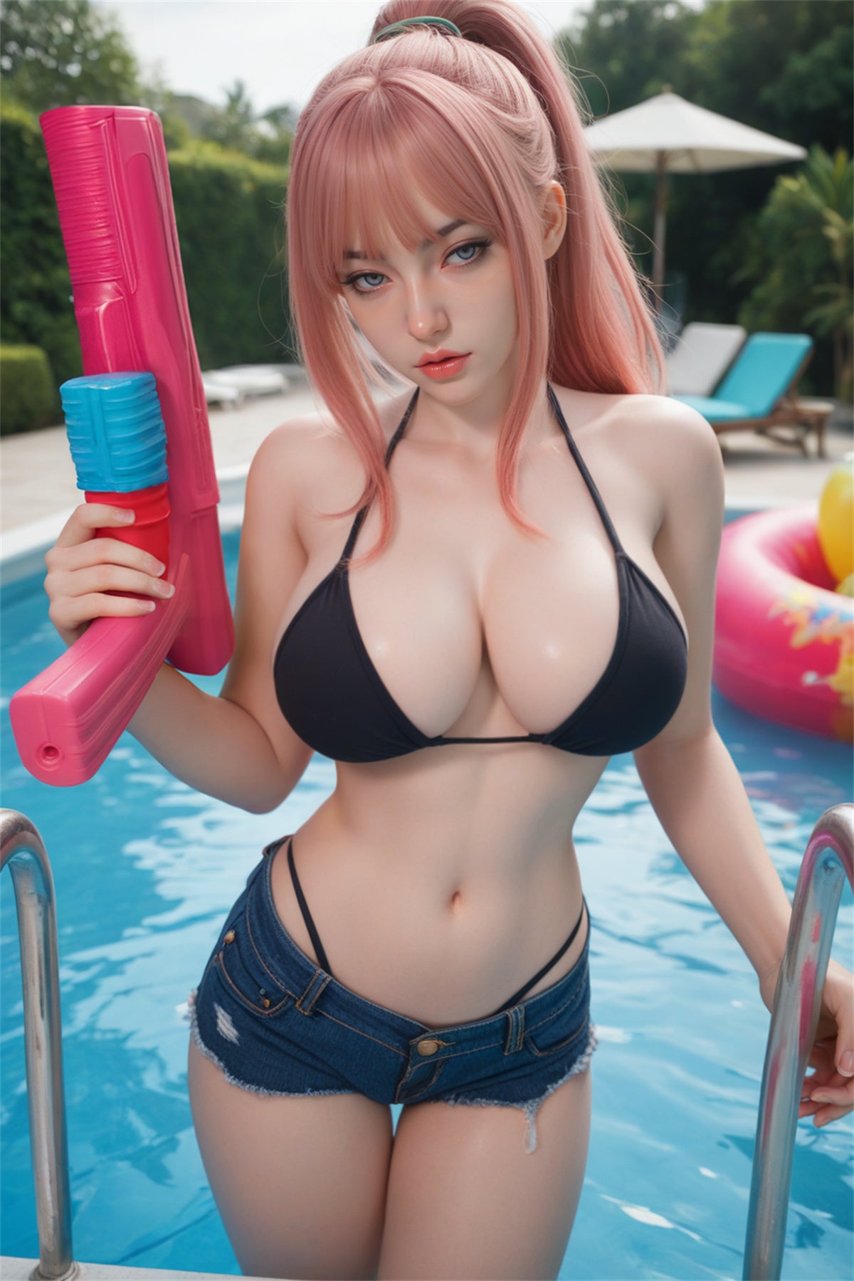 164cm (5.38ft) Big Boobs Pretty Bikini Girl Love Doll Silicone Head & Body D5060403 Yazmin FB6M Movable Jaw
