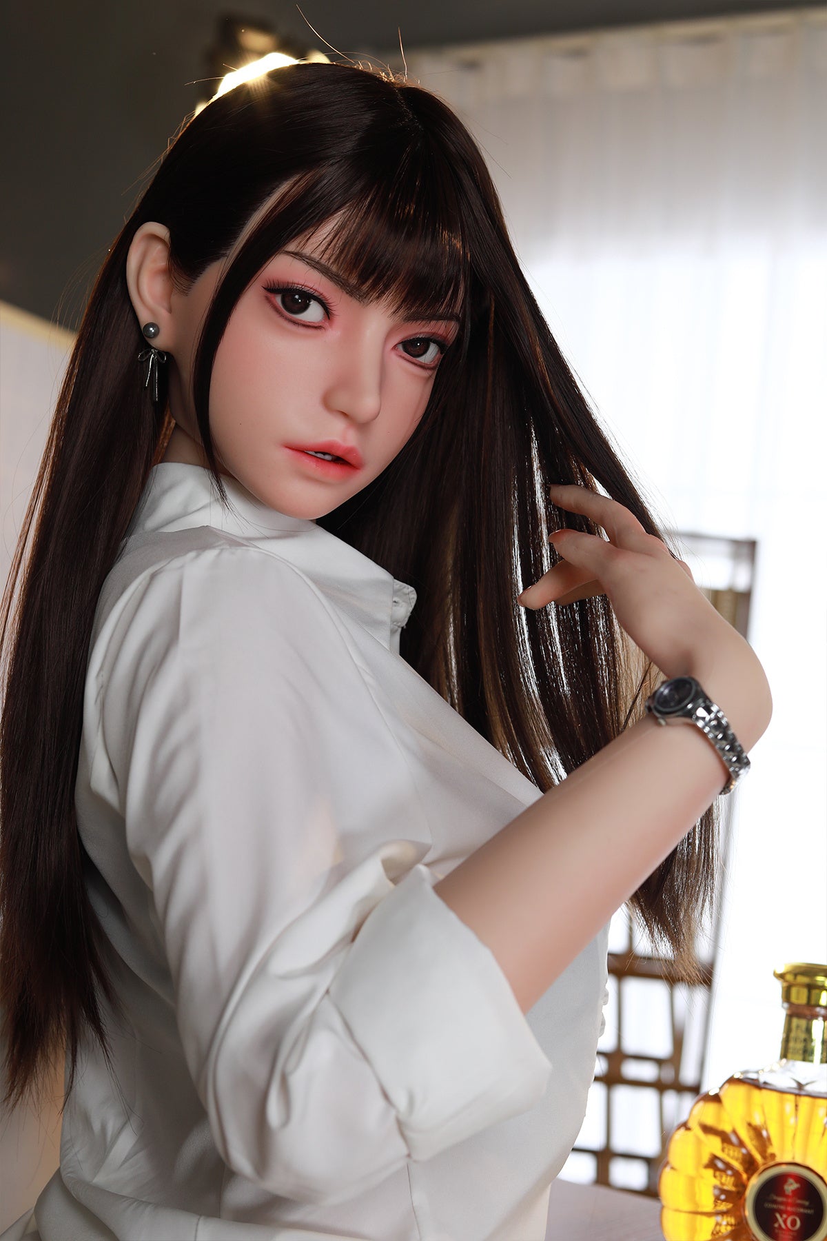 168cm (5.51ft) Big Tits Sexy Secretary Silicone Head & Body Sex Doll CFBM250405 Rylie Movable Jaw