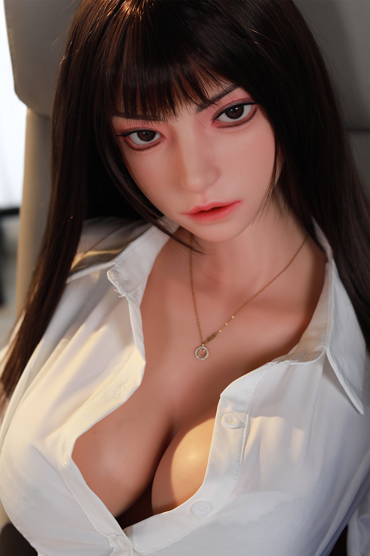 168cm (5.51ft) Big Tits Sexy Secretary Silicone Head & Body Sex Doll CFBM250405 Rylie Movable Jaw