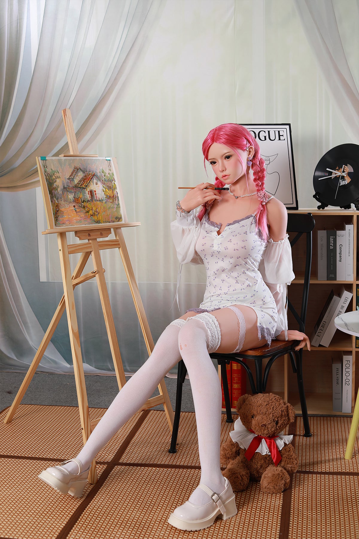 168cm (5.51ft) Medium Chest Romantic Young Girl Silicone Head & Body Love Doll CFBM250412 Akako Movable Jaw