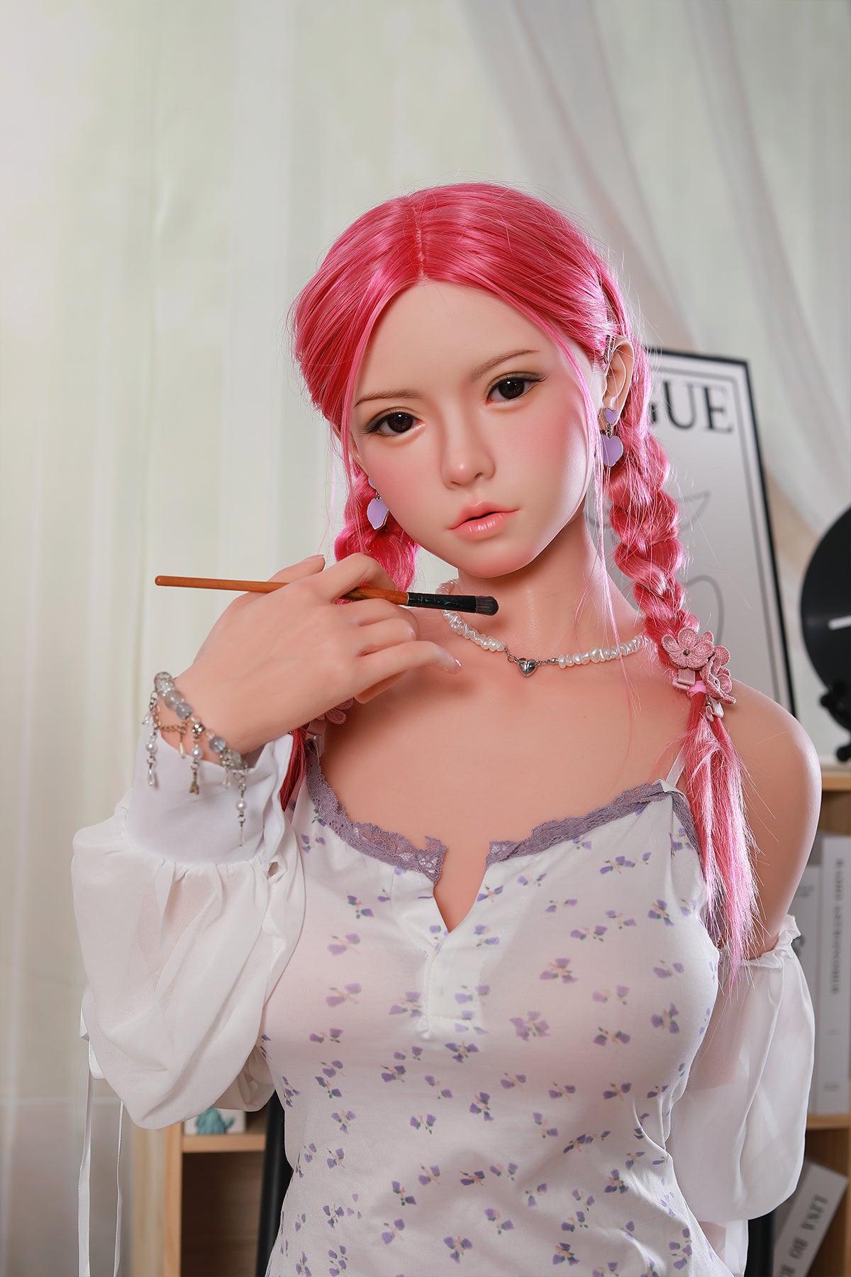 168cm (5.51ft) Medium Chest Romantic Young Girl Silicone Head & Body Love Doll CFBM250412 Akako Movable Jaw