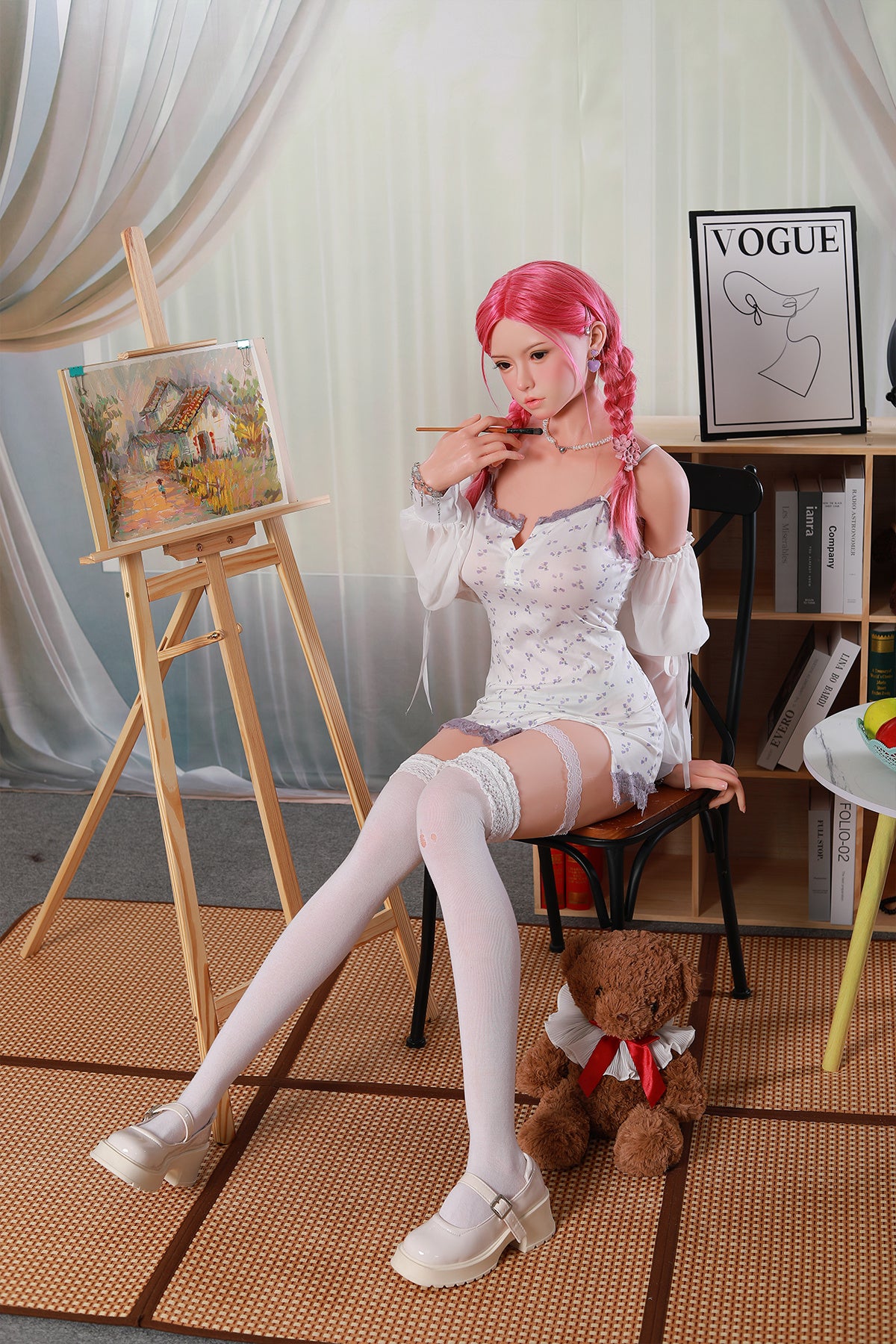 168cm (5.51ft) Medium Chest Romantic Young Girl Silicone Head & Body Love Doll CFBM250412 Akako Movable Jaw