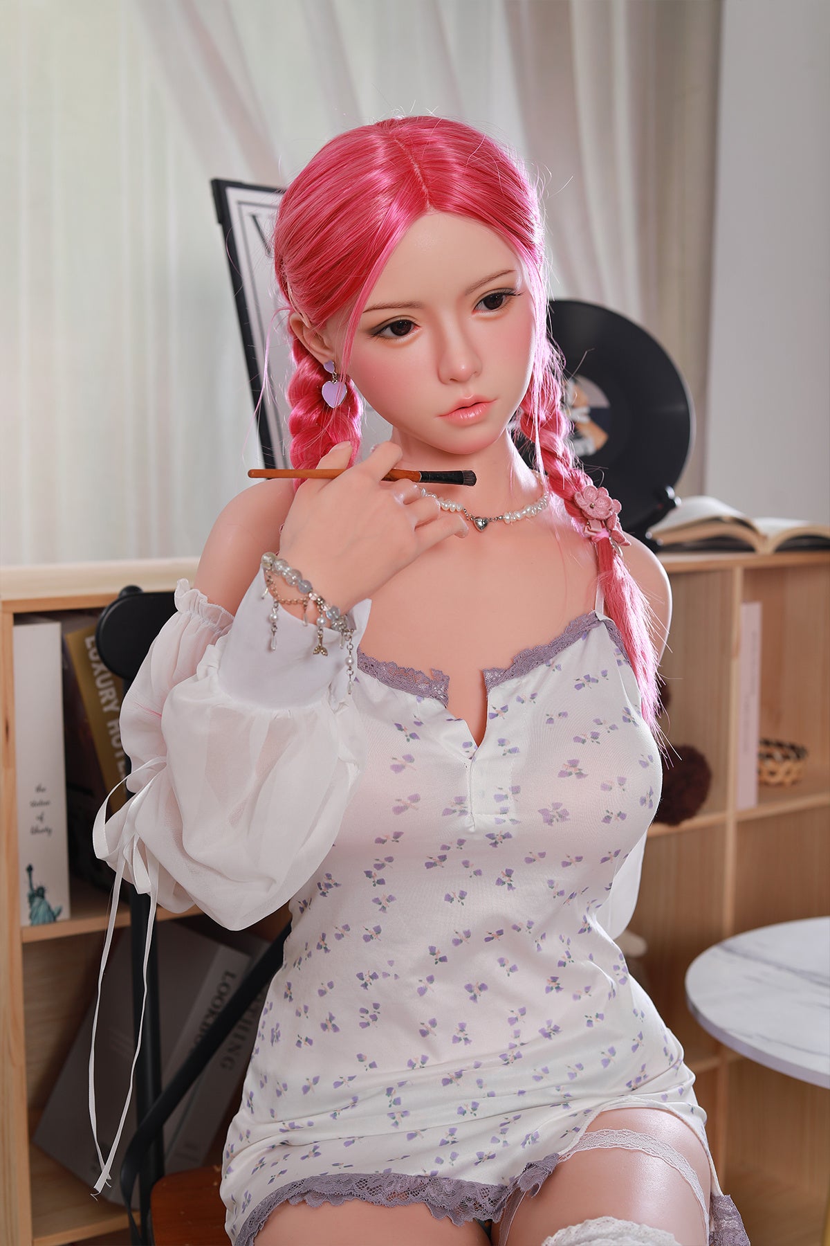 168cm (5.51ft) Medium Chest Romantic Young Girl Silicone Head & Body Love Doll CFBM250412 Akako Movable Jaw