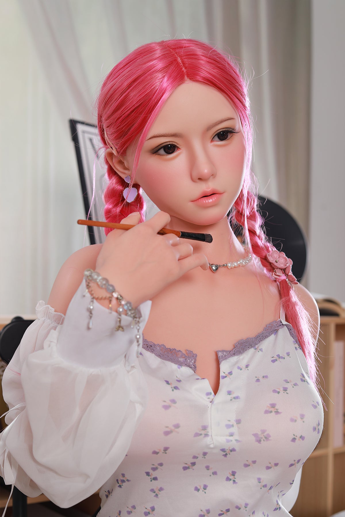 168cm (5.51ft) Medium Chest Romantic Young Girl Silicone Head & Body Love Doll CFBM250412 Akako Movable Jaw