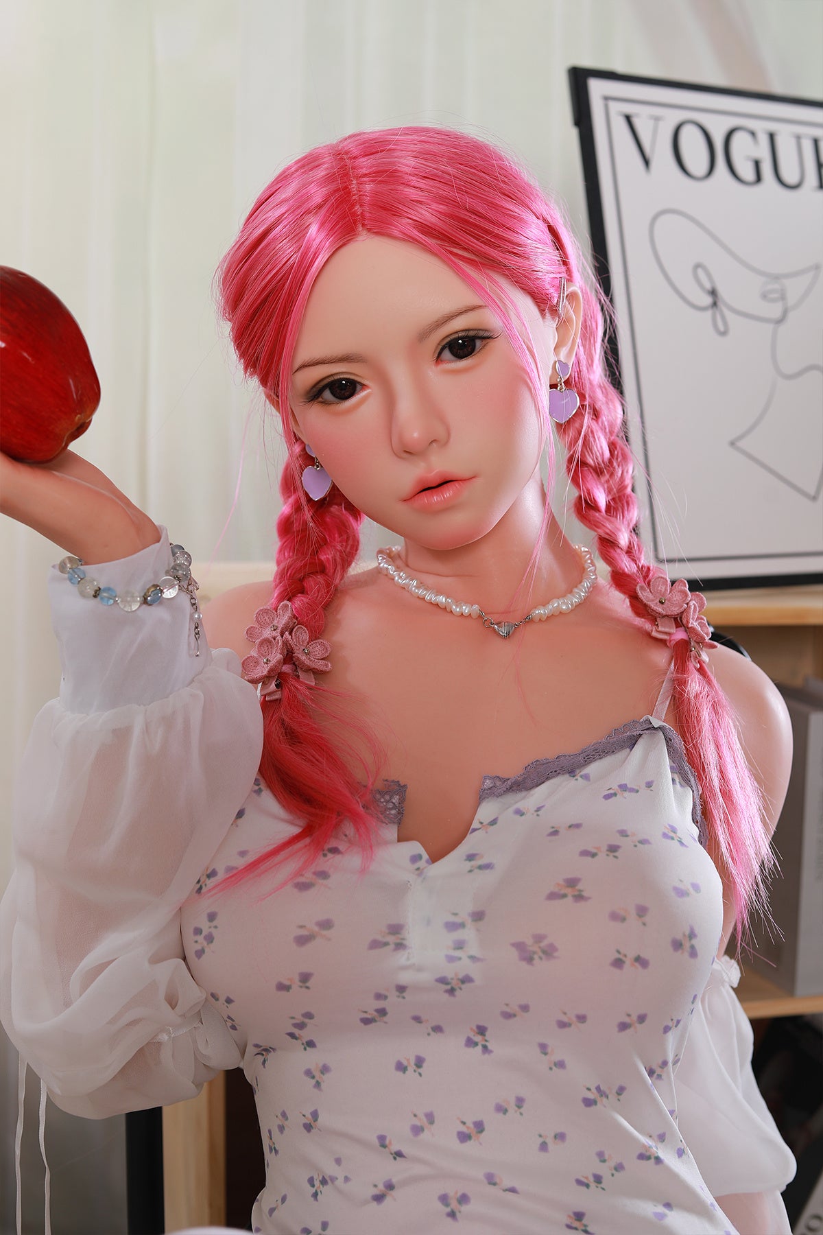 168cm (5.51ft) Medium Chest Romantic Young Girl Silicone Head & Body Love Doll CFBM250412 Akako Movable Jaw