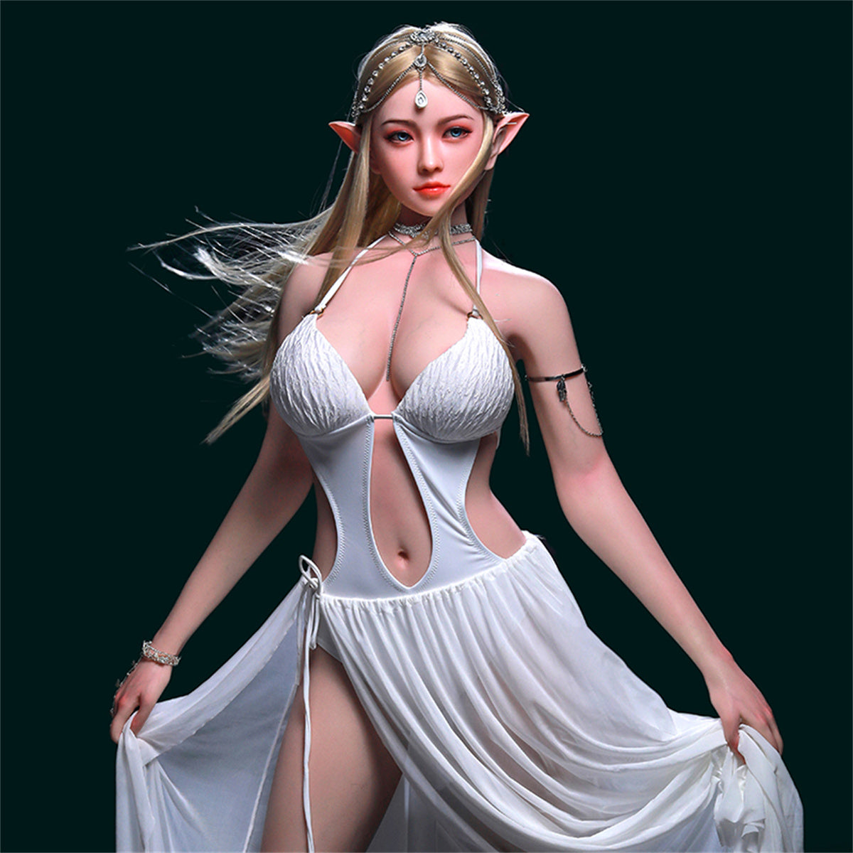 168cm (5.51ft) Big Bust Silicone Head & Body Fairy Princess Elf Sex Doll CFB2412158 Selene