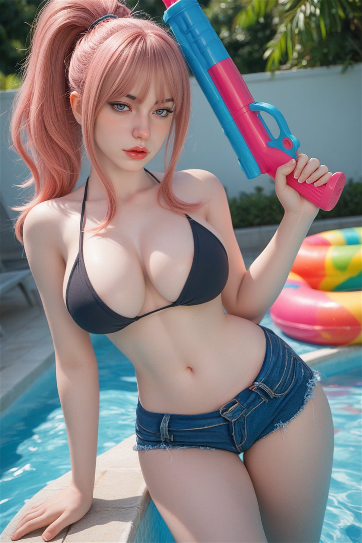 164cm (5.38ft) Big Boobs Pretty Bikini Girl Love Doll Silicone Head & Body D5060403 Yazmin FB6M Movable Jaw
