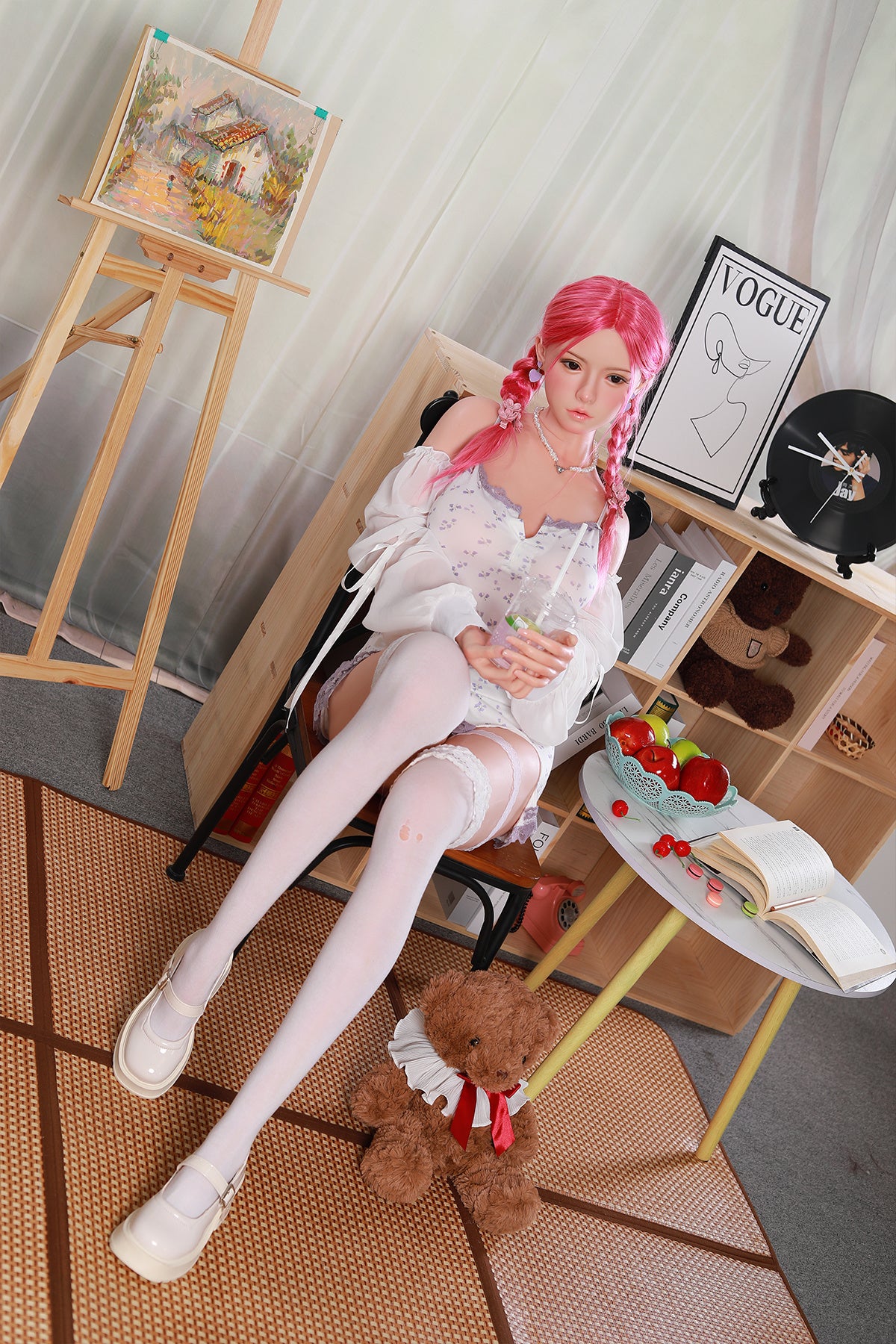 168cm (5.51ft) Medium Chest Romantic Young Girl Silicone Head & Body Love Doll CFBM250412 Akako Movable Jaw