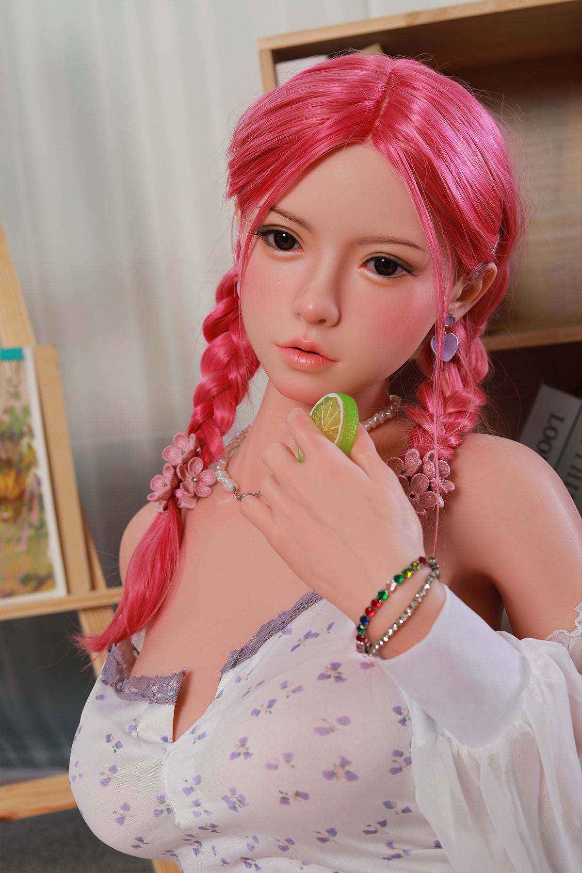 168cm (5.51ft) Medium Chest Romantic Young Girl Silicone Head & Body Love Doll CFBM250412 Akako Movable Jaw