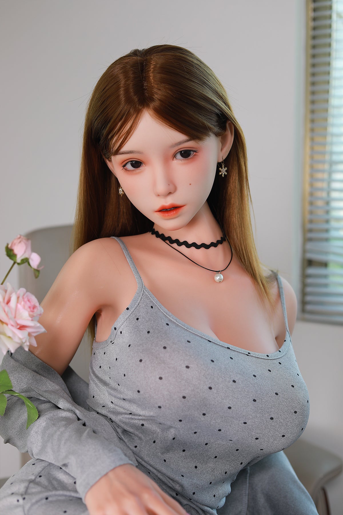 168cm (5.51ft) Big Breasts Silicone Head & Body Pretty Japanese Love Doll CFBM250414 Kamiko Movable Jaw