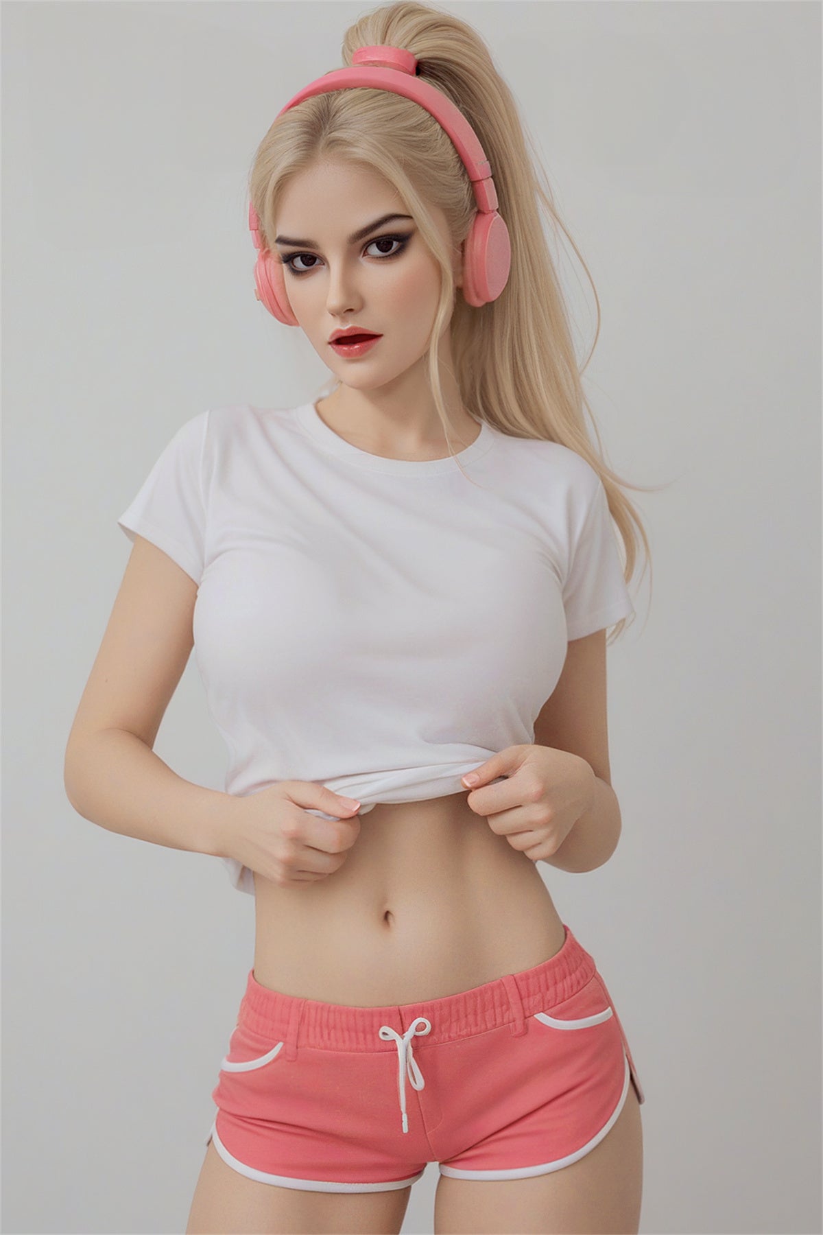 160cm (5.25ft) Big Breasts Young Blonde Girl Sex Doll D5031004 Kati HB8M Movable Jaw