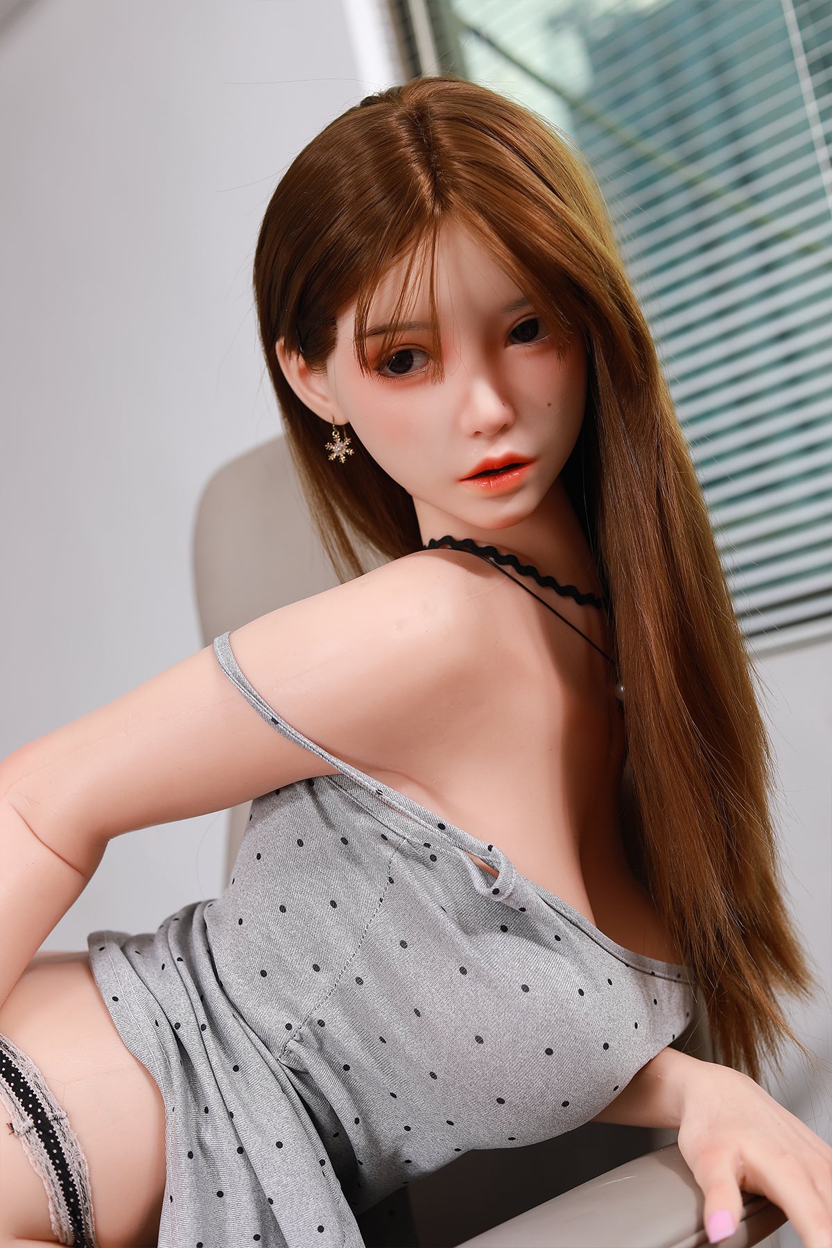 168cm (5.51ft) Big Breasts Silicone Head & Body Pretty Japanese Love Doll CFBM250414 Kamiko Movable Jaw