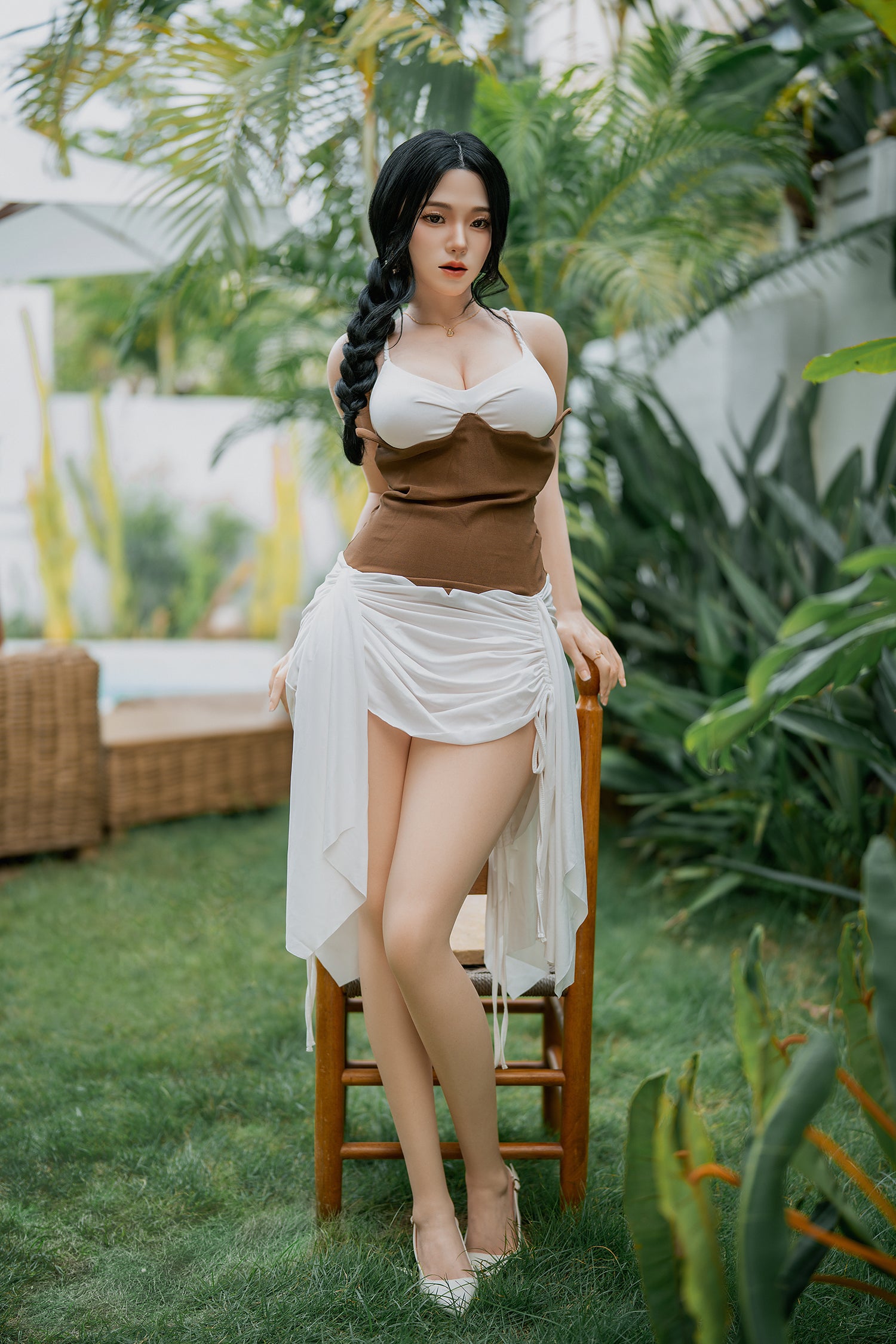 164cm (5.38ft) Big Tits Young Asian Sex Doll Silicone Head & Body D5102201 Asano FB6M Movable Jaw