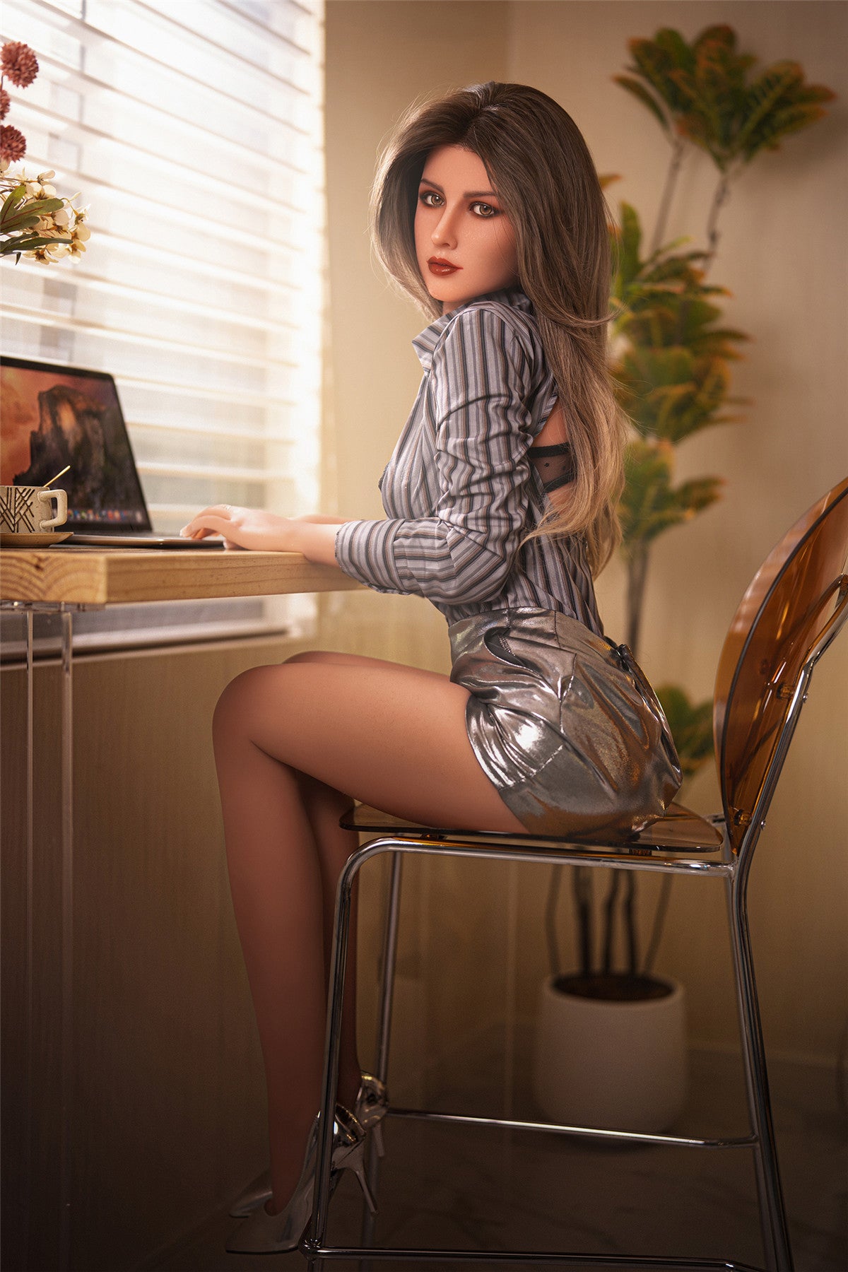 166cm (5.45ft) Small Bust Latin Sex Doll D4010205 Pixie HB8 Secretary - Best Love Sex Doll