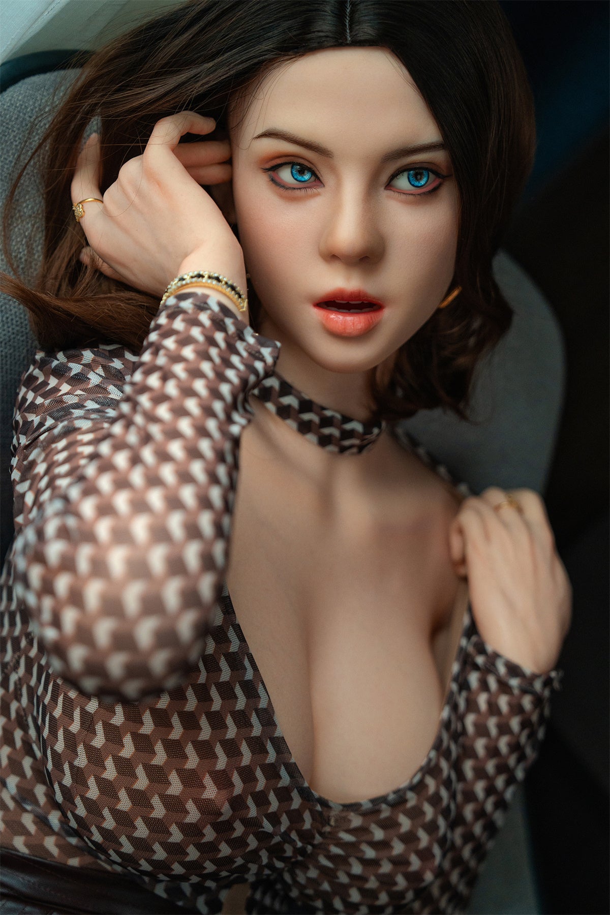 168cm (5.51ft) Big Chest Silicone Head & Body Elegant Hot Lady Love Doll D5052004 Janna FB6M Movable Jaw