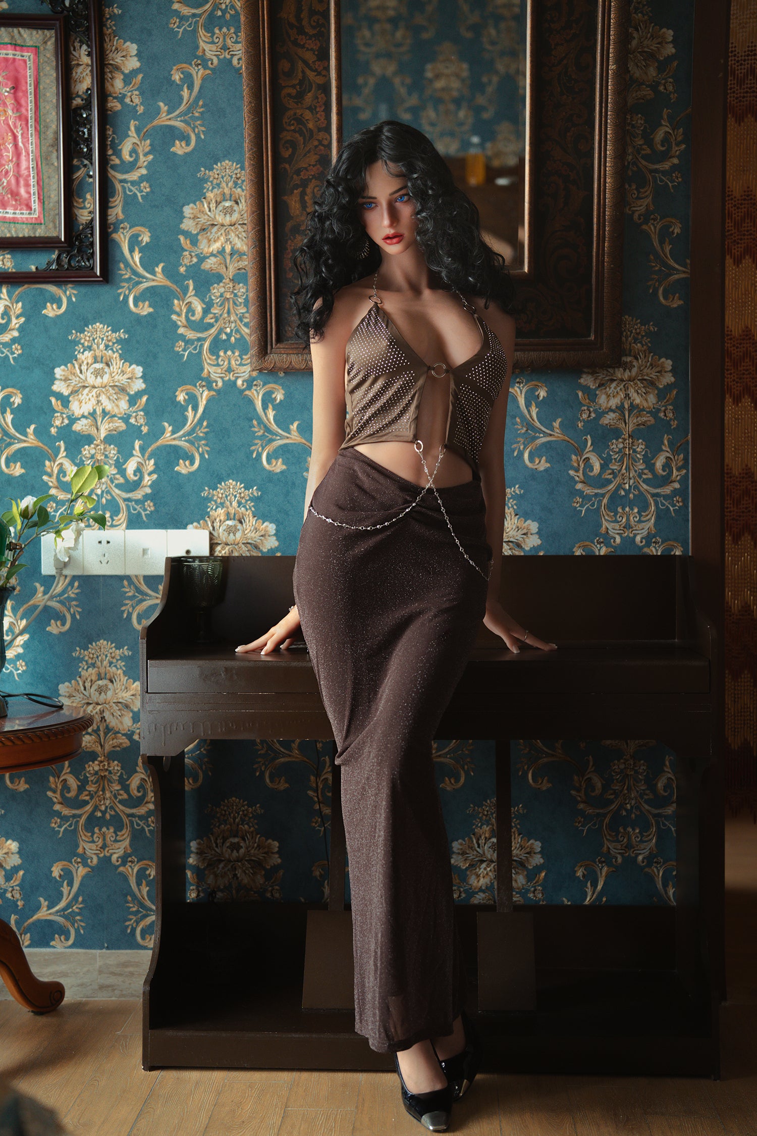 173cm (5.68ft) Big Boobs Silicone Head & Body Elegant Young Lady Love Doll D5102204 Jocelyn FB6M Movable Jaw
