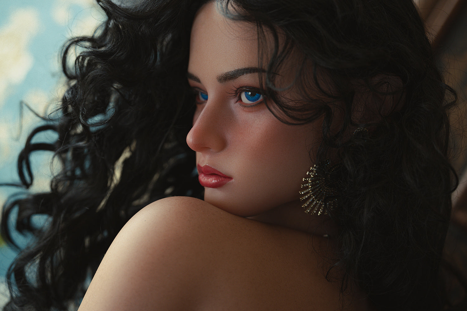 173cm (5.68ft) Big Boobs Silicone Head & Body Elegant Young Lady Love Doll D5102204 Jocelyn FB6M Movable Jaw