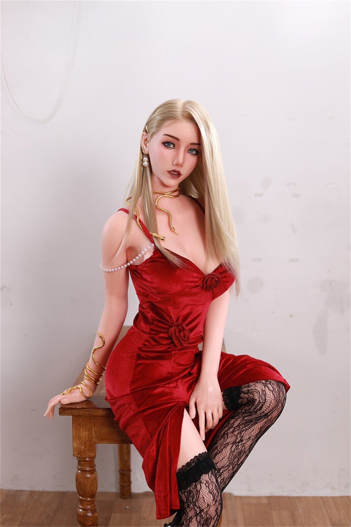 168cm (5.51ft) Big Tits Blonde Beauty Silicone Head & Body Love Doll SCFB250143 Katya