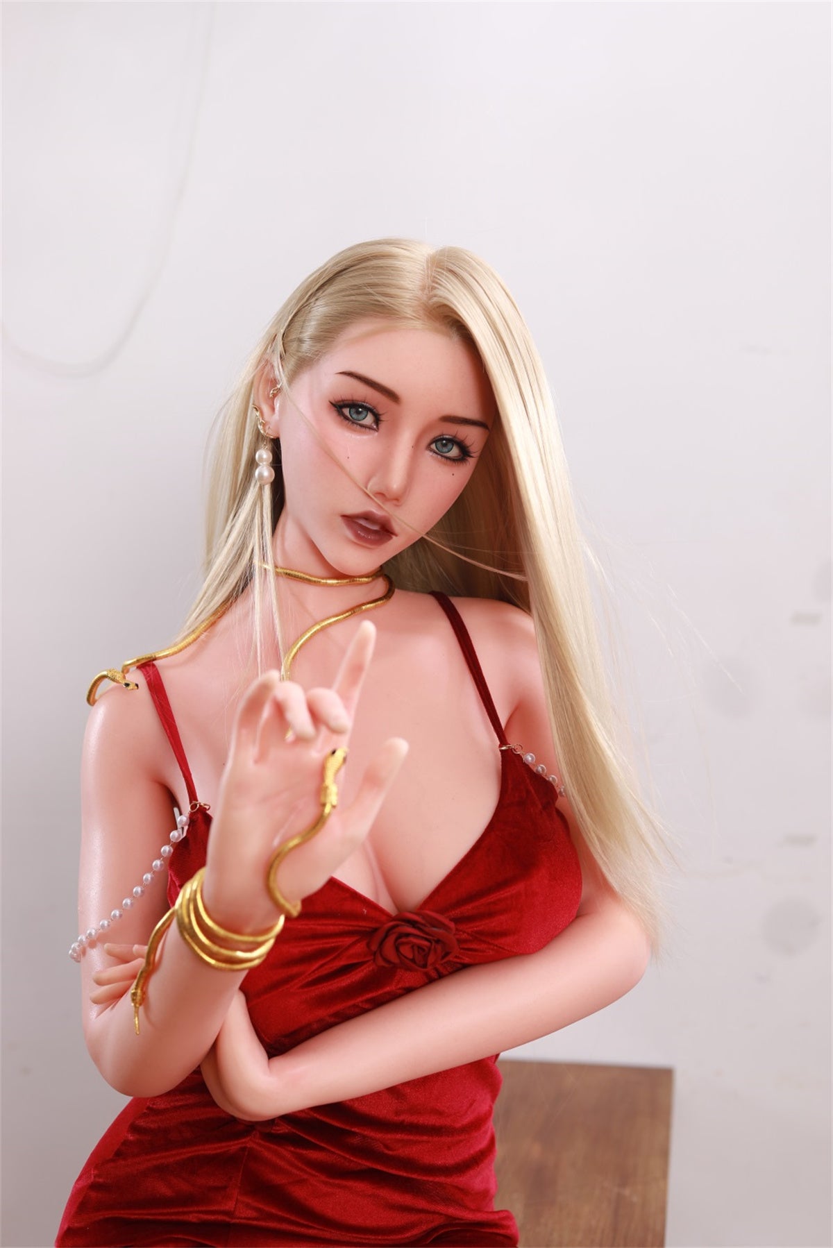 168cm (5.51ft) Big Tits Blonde Beauty Silicone Head & Body Love Doll SCFB250143 Katya