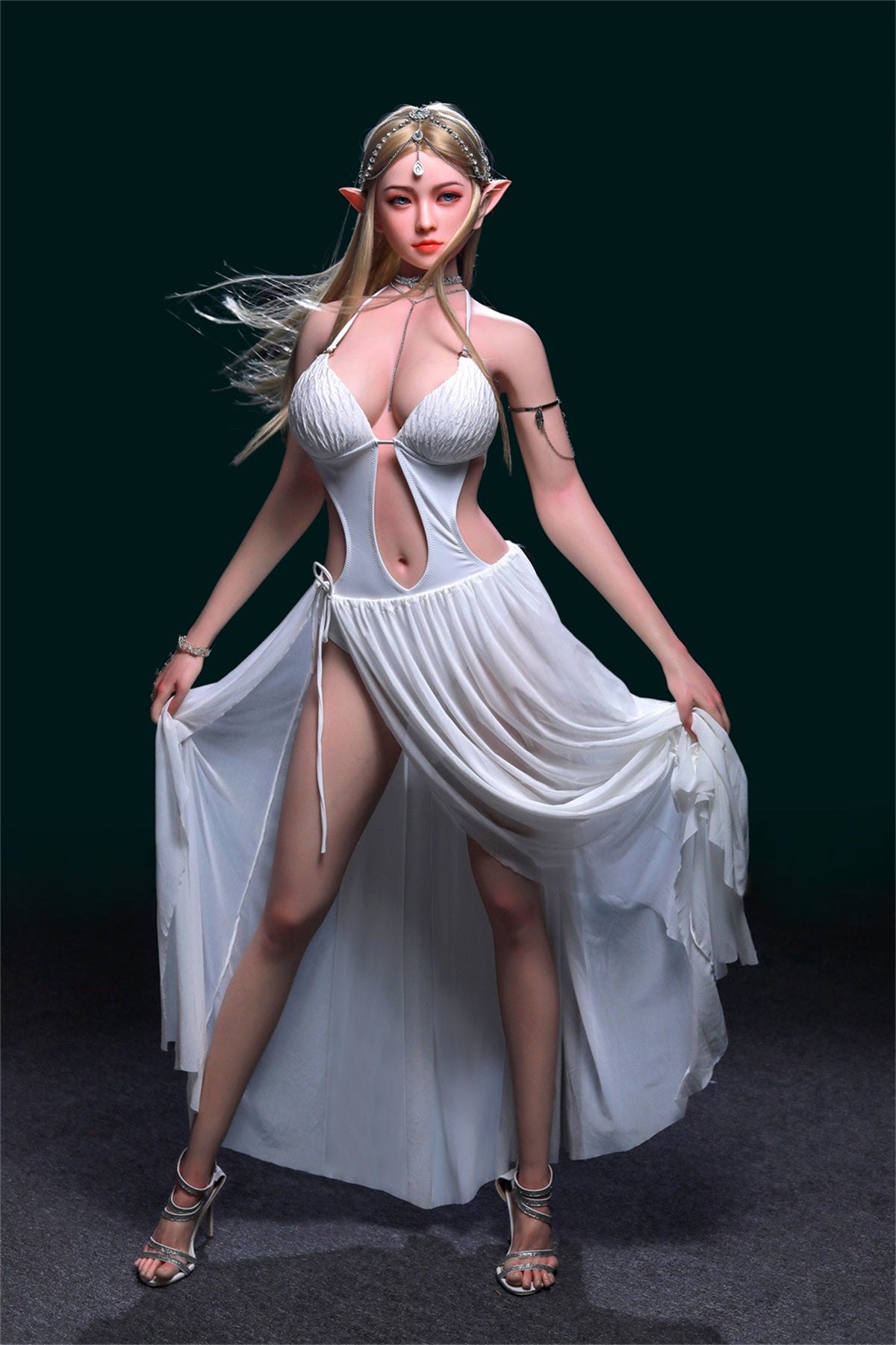 168cm (5.51ft) Big Bust Silicone Head & Body Fairy Princess Elf Sex Doll CFB2412158 Selene