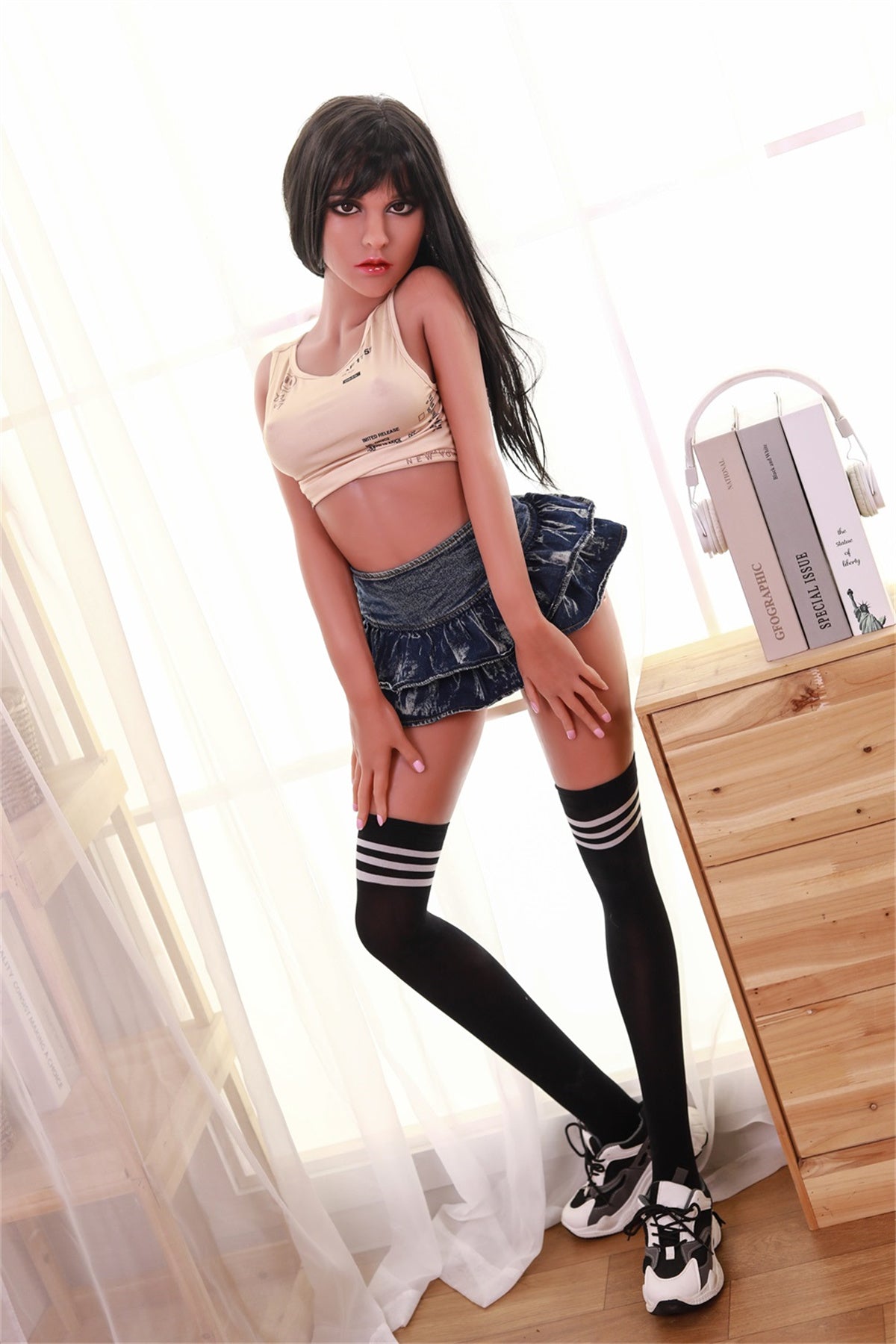 155cm (5.09ft) Small Breasts Slender Latina Sex Doll C241222 Leda