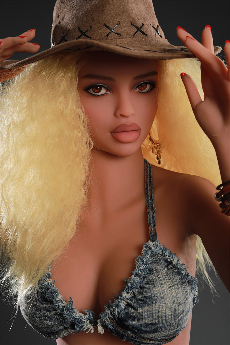 163cm (5.35ft) Medium Breasts Blonde Cowgirl Love Doll C241286 Aveline