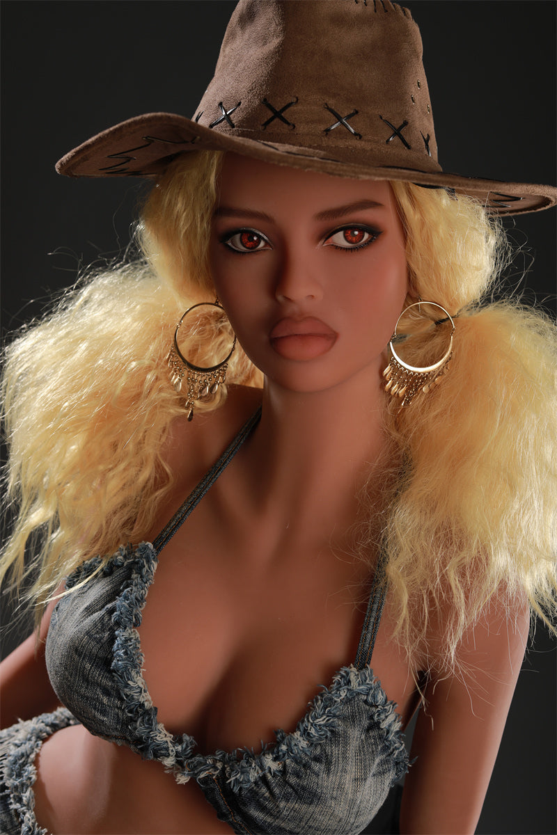 163cm (5.35ft) Medium Breasts Blonde Cowgirl Love Doll C241286 Aveline