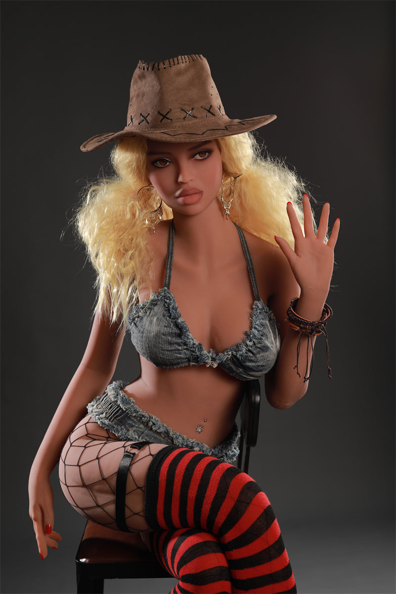 163cm (5.35ft) Medium Breasts Blonde Cowgirl Love Doll C241286 Aveline