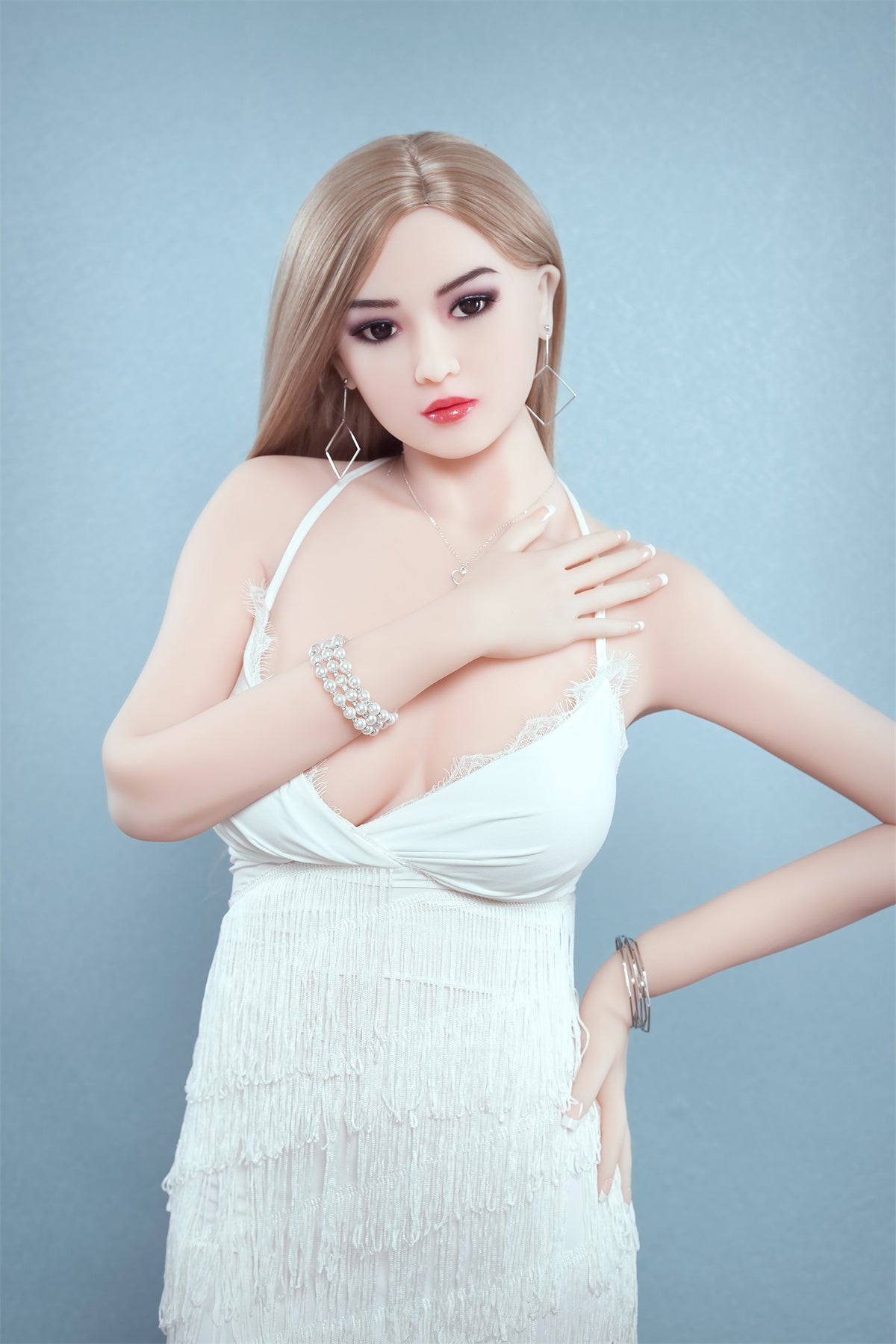 167cm (5.47ft) Small Breasts Elegant Blonde Love Doll E25022602 Mirna