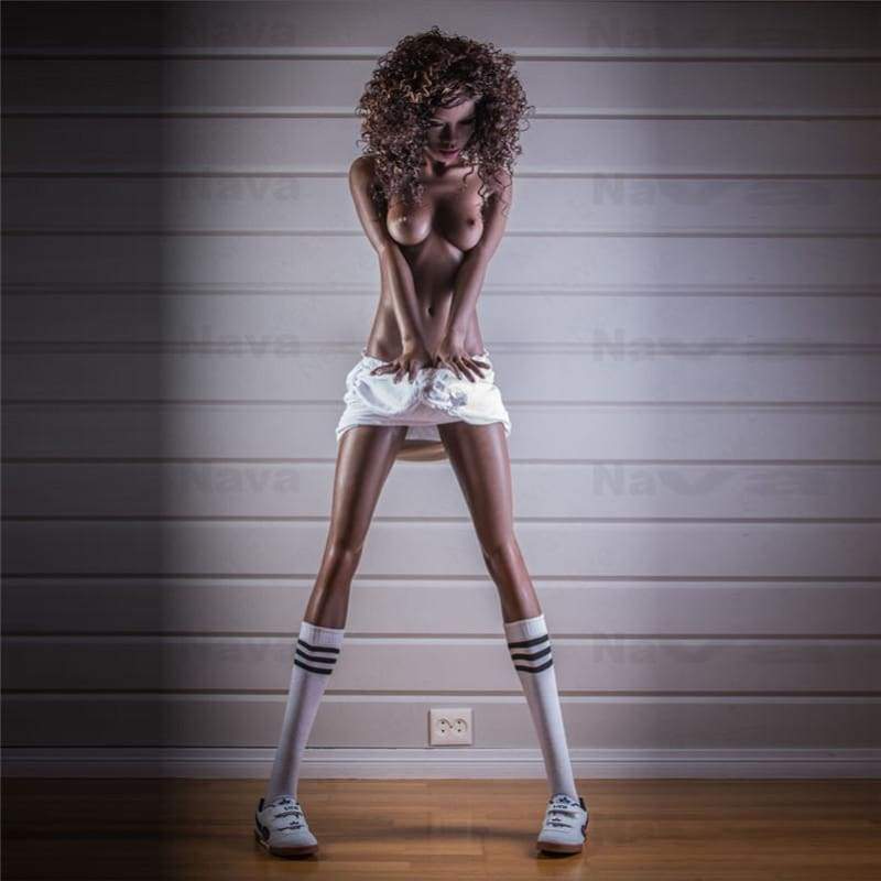 155cm (5.08ft) Muñeca Sexual WM Negra de Pecho Plano DM1 D19051501 Lisa - Best Love Sex Doll