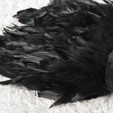 Black Swan - Vestido de aristócrata gótico de falda de plumas de lujo hecho a mano